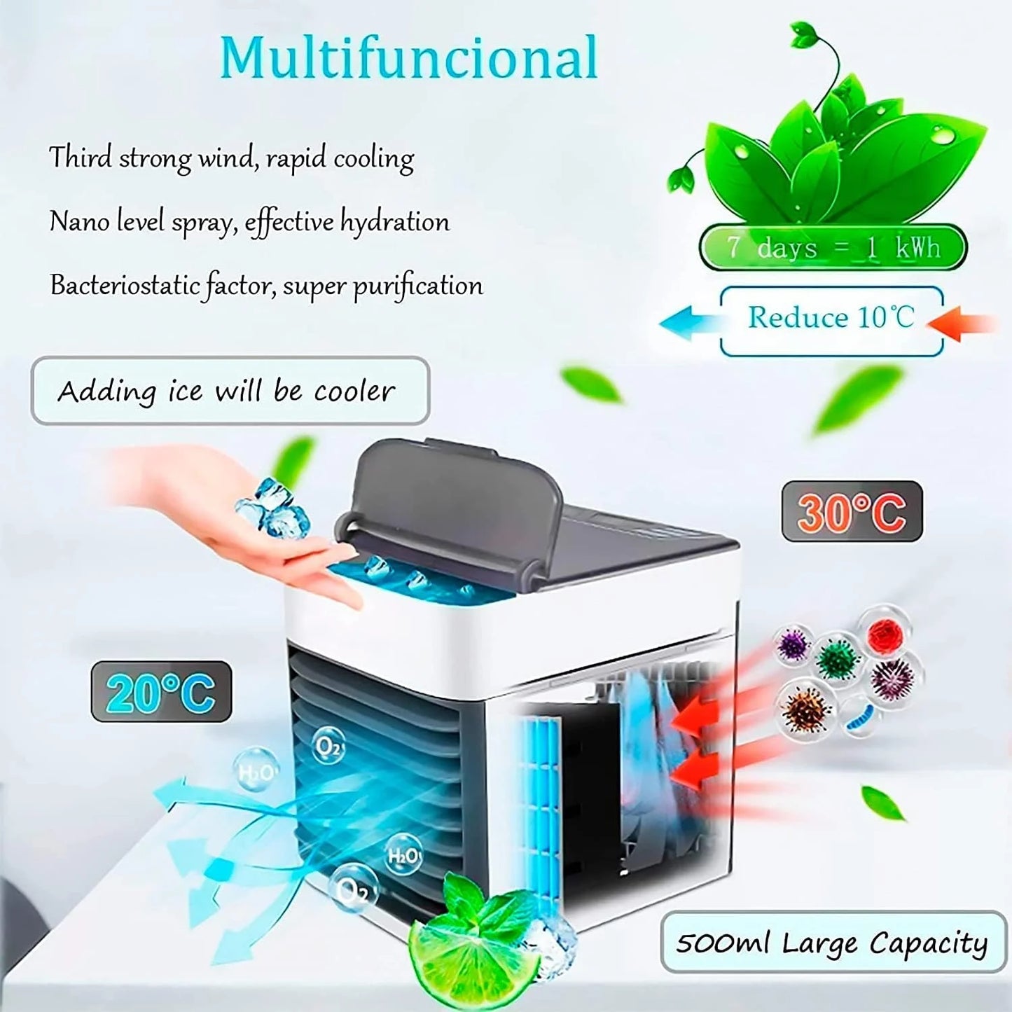 Mini Aire Acondicionado Portatil