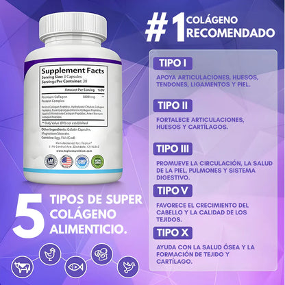 COLLAGEN PEPTIDES X 90 CAPS – Nutrición celular para piel firme, articulaciones fuertes y belleza desde adentro